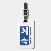 Het werk is belangrijk, Jet Skiing is belangrijk Bagagelabel (Voorkant verticaal)