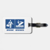 Het werk is belangrijk, Jet Skiing is belangrijk Bagagelabel (Achterkant horizontaal)