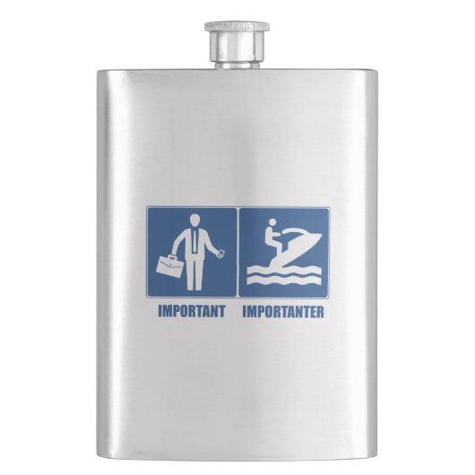 Het werk is belangrijk, Jet Skiing is belangrijk Flacon (Voorkant)