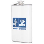 Het werk is belangrijk, Jet Skiing is belangrijk Heupfles (Links)