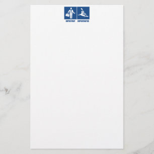 Het werk is belangrijk, Kayaking is belangrijk Briefpapier
