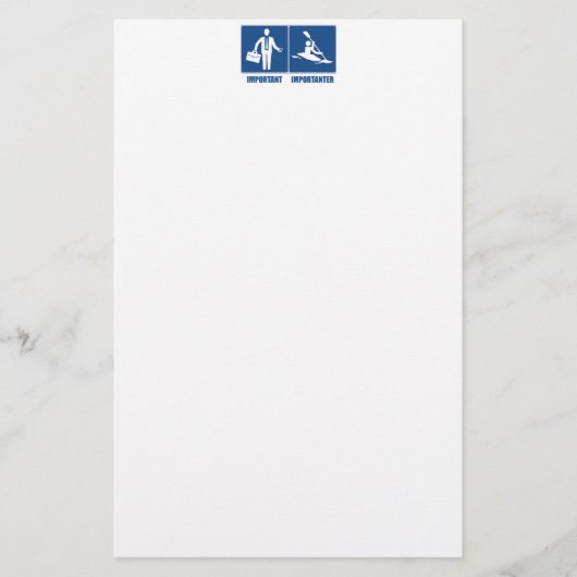Het werk is belangrijk, Kayaking is belangrijk Briefpapier (Voorkant)