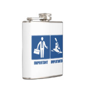 Het werk is belangrijk, Kayaking is belangrijk Heupfles (Rechts)