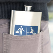 Het werk is belangrijk, Kayaking is belangrijk Heupfles (Voorbeeld)