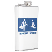 Het werk is belangrijk, Kayaking is belangrijk Heupfles (Rechts)