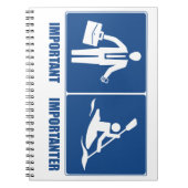 Het werk is belangrijk, Kayaking is belangrijk Notitieboek (Voorkant)