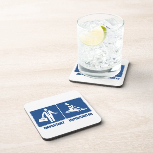 Het werk is belangrijk, Kayaking is belangrijk Onderzetter (Rechterzijde)