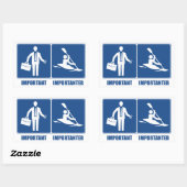 Het werk is belangrijk, Kayaking is belangrijk Rechthoekige Sticker (Vel)