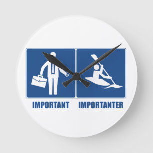 Het werk is belangrijk, Kayaking is belangrijk Ronde Klok