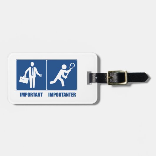 Het werk is belangrijk, lacrosse is belangrijk bagagelabel (Voorkant horizontaal)