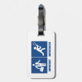 Het werk is belangrijk, lacrosse is belangrijk bagagelabel (Achterkant verticaal)