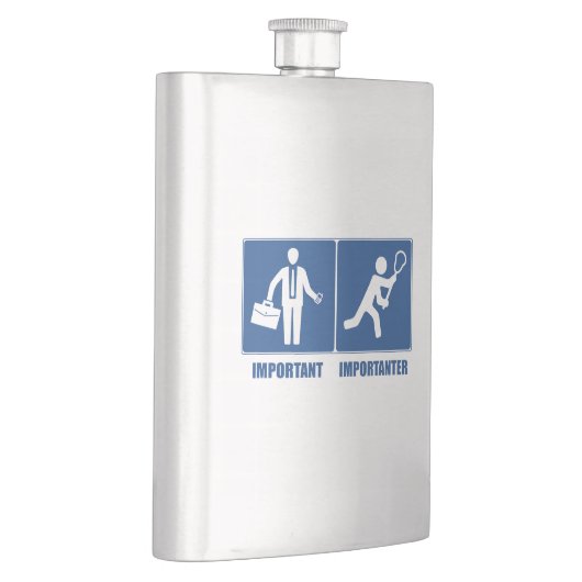 Het werk is belangrijk, lacrosse is belangrijk flacon (Rechts)