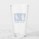 Het werk is belangrijk, lacrosse is belangrijk glas (Achterkant)