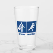 Het werk is belangrijk, lacrosse is belangrijk glas (Voorkant)