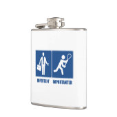 Het werk is belangrijk, lacrosse is belangrijk heupfles (Links)