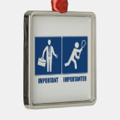 Het werk is belangrijk, lacrosse is belangrijk metalen ornament (Rechts)