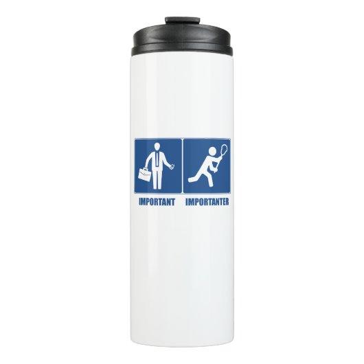 Het werk is belangrijk, lacrosse is belangrijk thermosbeker (Voorkant)