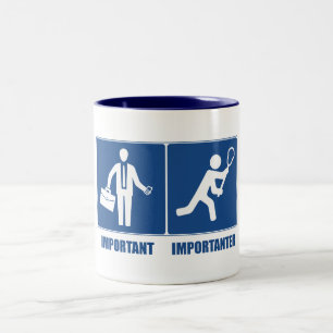 Het werk is belangrijk, lacrosse is belangrijk tweekleurige koffiemok