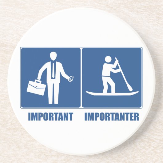 Het werk is belangrijk, opstellend het opzadelen i zandsteen onderzetter (Voorkant)