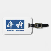 Het werk is belangrijk, paarden zijn belangrijk bagagelabel (Voorkant horizontaal)