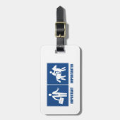 Het werk is belangrijk, paarden zijn belangrijk bagagelabel (Voorkant verticaal)