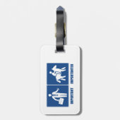 Het werk is belangrijk, paarden zijn belangrijk bagagelabel (Achterkant verticaal)