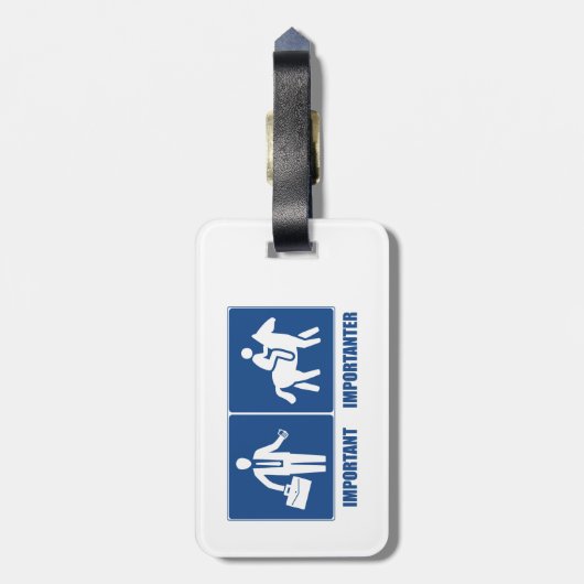 Het werk is belangrijk, paarden zijn belangrijk bagagelabel (Achterkant verticaal)