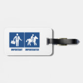 Het werk is belangrijk, paarden zijn belangrijk bagagelabel (Achterkant horizontaal)