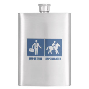 Het werk is belangrijk, paarden zijn belangrijk flacon