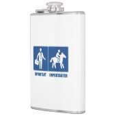 Het werk is belangrijk, paarden zijn belangrijk heupfles (Links)