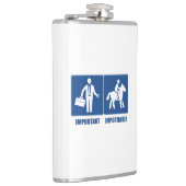 Het werk is belangrijk, paarden zijn belangrijk heupfles (Rechts)