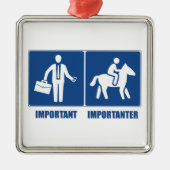 Het werk is belangrijk, paarden zijn belangrijk metalen ornament (Voorkant)