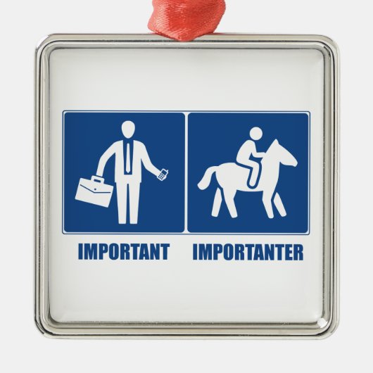 Het werk is belangrijk, paarden zijn belangrijk metalen ornament (Voorkant)