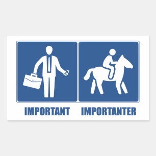 Het werk is belangrijk, paarden zijn belangrijk rechthoekige sticker