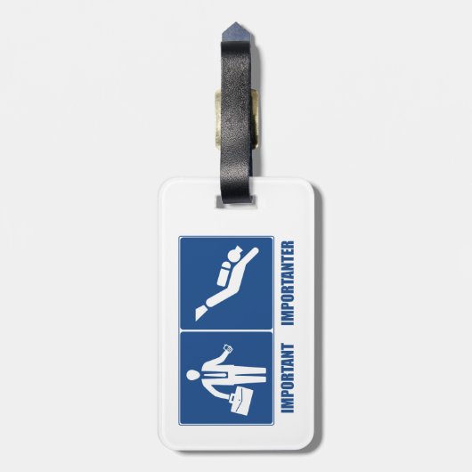 Het werk is belangrijk, Scuba het Duiken is belang Bagagelabel (Achterkant verticaal)