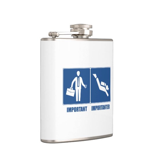 Het werk is belangrijk, Scuba het Duiken is belang Heupfles (Rechts)