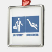 Het werk is belangrijk, Scuba het Duiken is belang Metalen Ornament (Links)