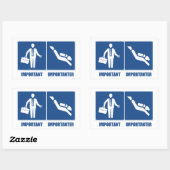 Het werk is belangrijk, Scuba het Duiken is belang Rechthoekige Sticker (Vel)