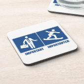 Het werk is belangrijk, Snowboarding is belangrijk Drankjes Onderzetter (Linkerzijde)