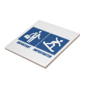 Het werk is belangrijk, Snowboarding is belangrijk Tegeltje (Zijkant)