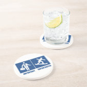 Het werk is belangrijk, Snowboarding is belangrijk Zandsteen Onderzetter (Zijkant)