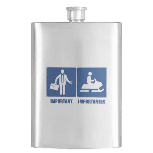 Het werk is belangrijk, Snowmobiing is belangrijk Flacon (Voorkant)