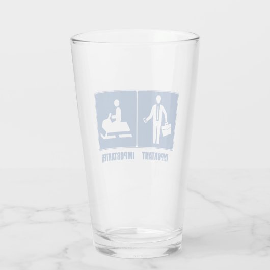 Het werk is belangrijk, Snowmobiing is belangrijk Glas (Achterkant)