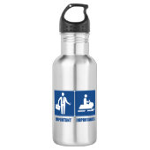 Het werk is belangrijk, Snowmobiing is belangrijk Waterfles (Voorkant)