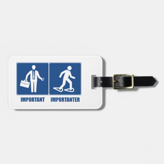 Het werk is belangrijk Snowshoeing is belangrijk Bagagelabel (Voorkant horizontaal)