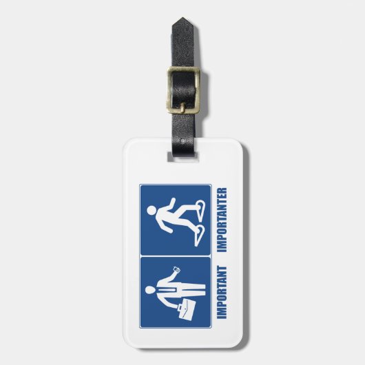 Het werk is belangrijk Snowshoeing is belangrijk Bagagelabel (Voorkant verticaal)