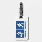 Het werk is belangrijk Snowshoeing is belangrijk Bagagelabel (Achterkant verticaal)