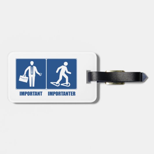 Het werk is belangrijk Snowshoeing is belangrijk Bagagelabel (Achterkant horizontaal)