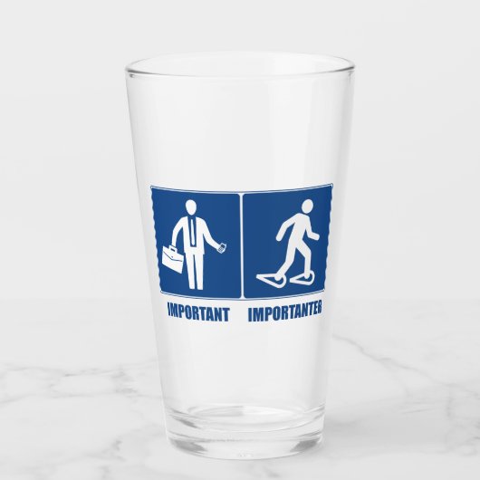 Het werk is belangrijk Snowshoeing is belangrijk Glas (Voorkant)