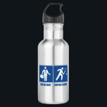 Het werk is belangrijk, tennis is belangrijk waterfles<br><div class="desc">Ga naar huis,  het zal er morgen zijn. Ga gewoon naar de rechtbank en speel tennis. Dit grappige ontwerp show pictogrammen van een zakenman en een tennisspeler.</div>